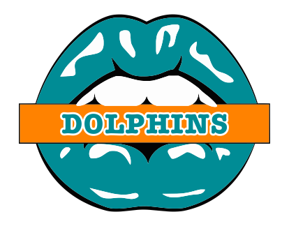 Miami Dolphins Lips Logo iron on paper